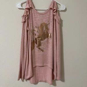 Unicorn cold shoulder top-L
